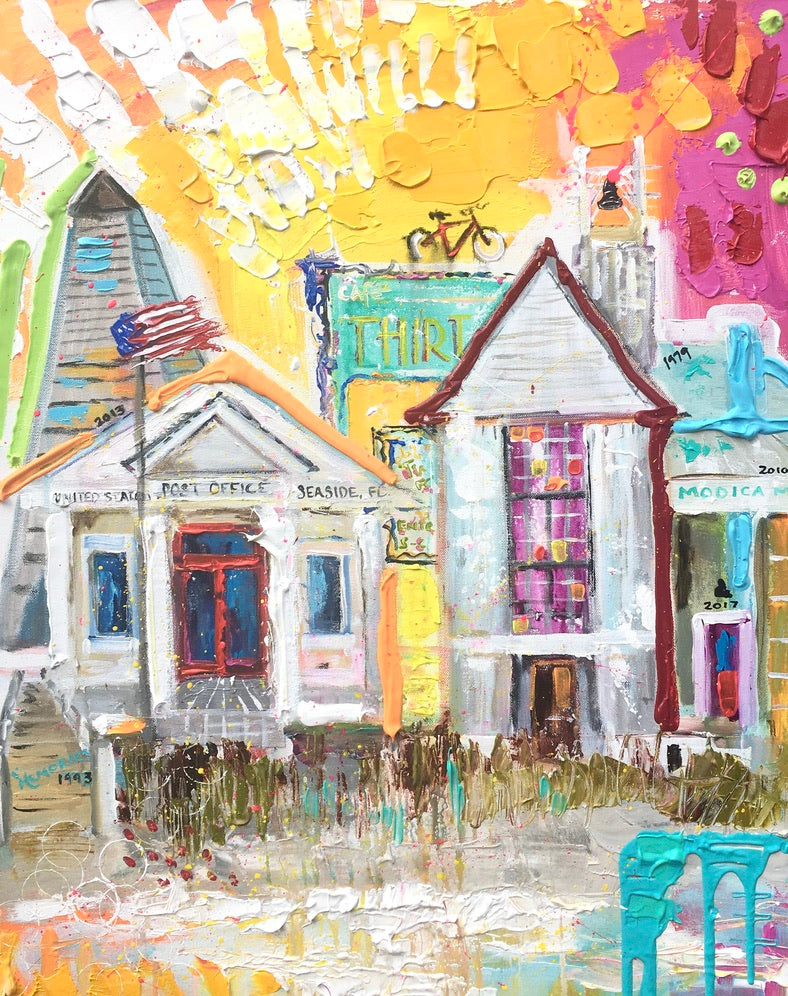 Seaside, Florida, 8x10 inch matted canvas print by Tracee Gentry Matthews