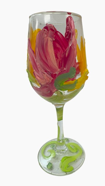Tulip wine glass by Tracee Gentry Matthews, view 2