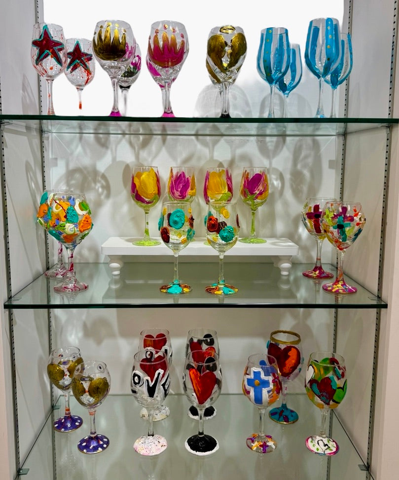 Design your own custom hand-painted wine glass by Tracee Gentry Matthews
