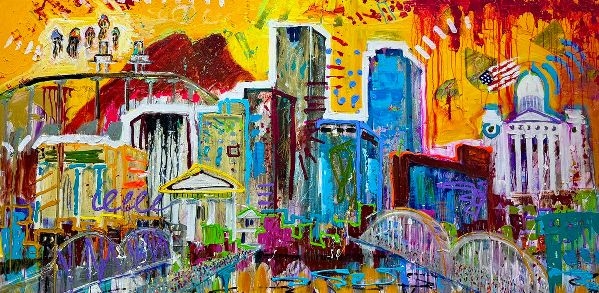 Little Rock, Arkansas painting by Tracee Gentry Matthews, sold