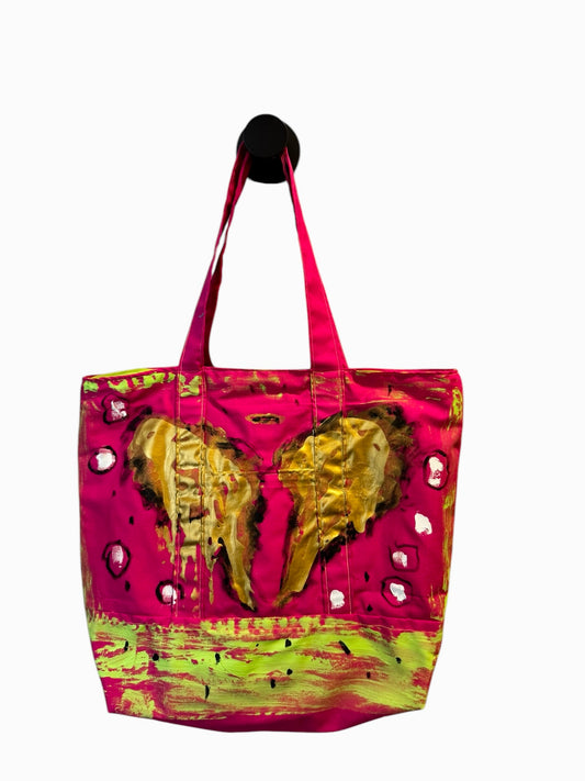 One-of-a-kind angel wings tote bag by Tracee Gentry Matthews