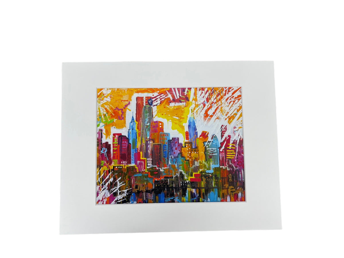New York City matted canvas print by Tracee Gentry Matthews