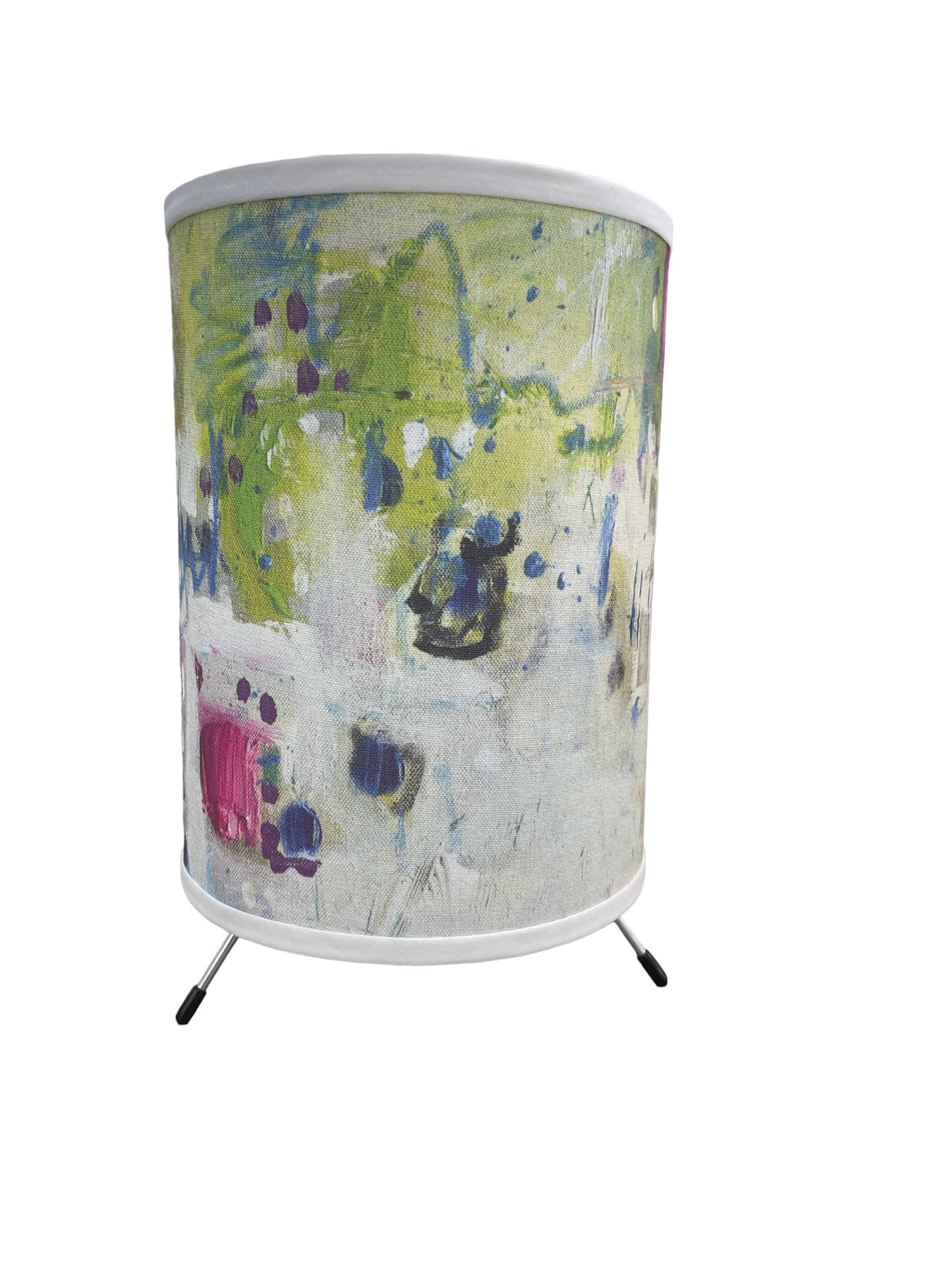 Green art lamp by Tracee Gentry Matthews, view 2