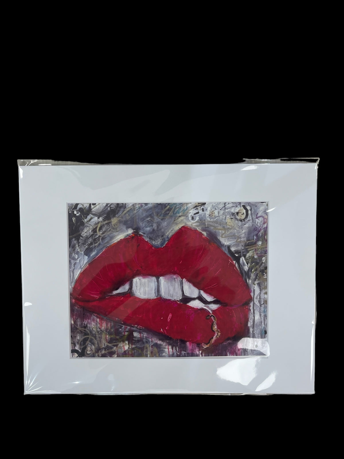 Timeless Red Lipstick matted canvas print by Tracee Gentry Matthews
