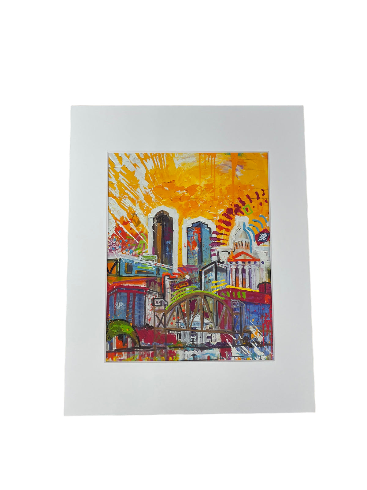 Little Rock matted canvas print by Tracee Gentry Matthews