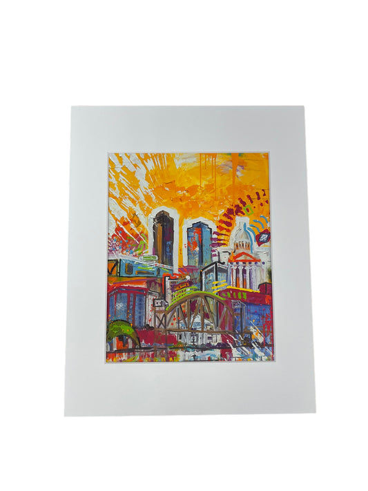 Little Rock matted canvas print by Tracee Gentry Matthews