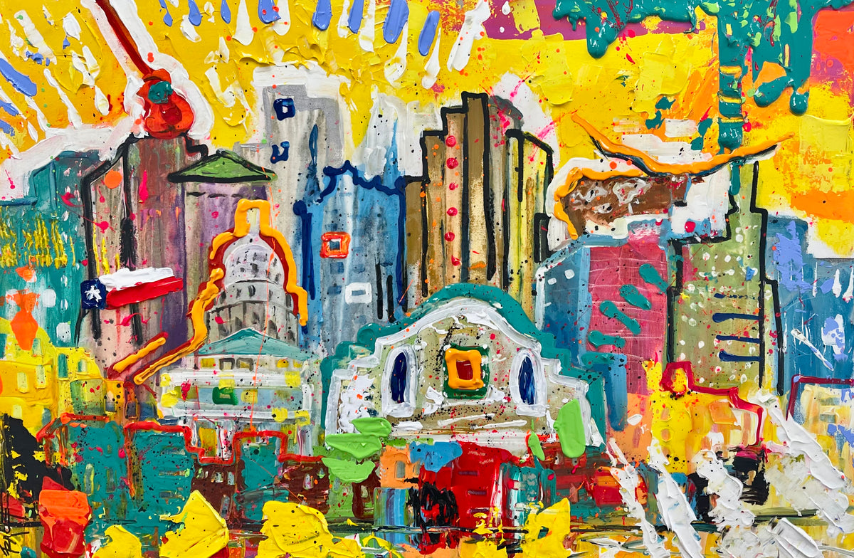 Texas Pride, 24x36 inch large original painting by Tracee Gentry Matthews