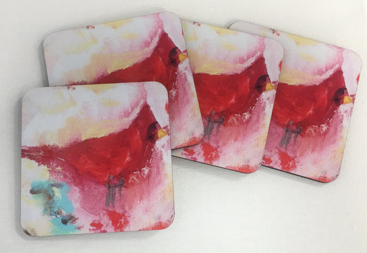 Cardinal coasters by Tracee Gentry Matthews