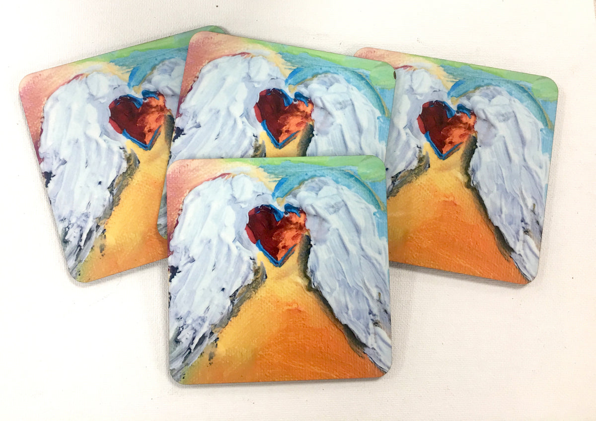 Angel wing coasters by Tracee Gentry Matthews
