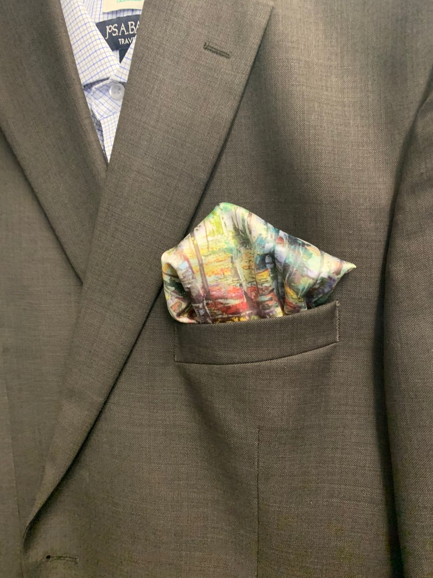 Aspen trees pocket square by Tracee Gentry Matthews, view 2