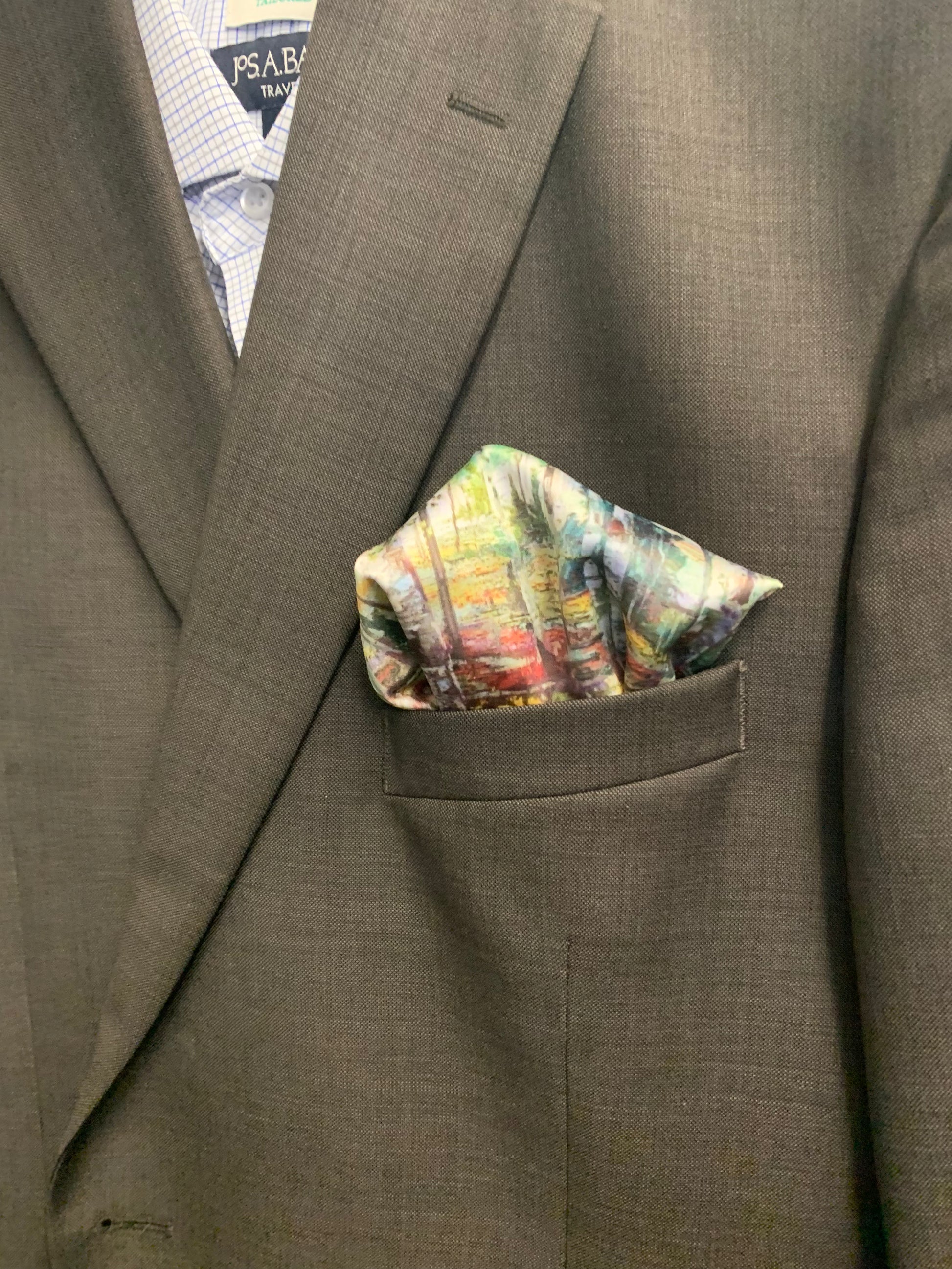 Aspen trees pocket square by Tracee Gentry Matthews, view 2