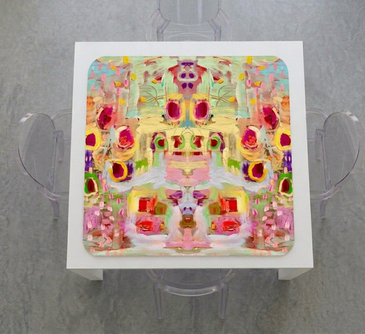 Mahjong mat printed from an original painting by Tracee Gentry Matthews