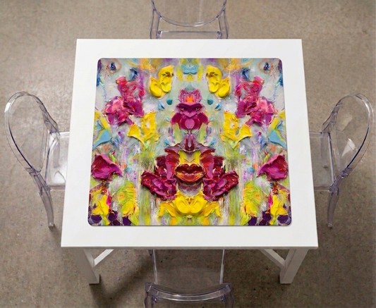 Mahjong mat printed from an original painting by Tracee Gentry Matthews
