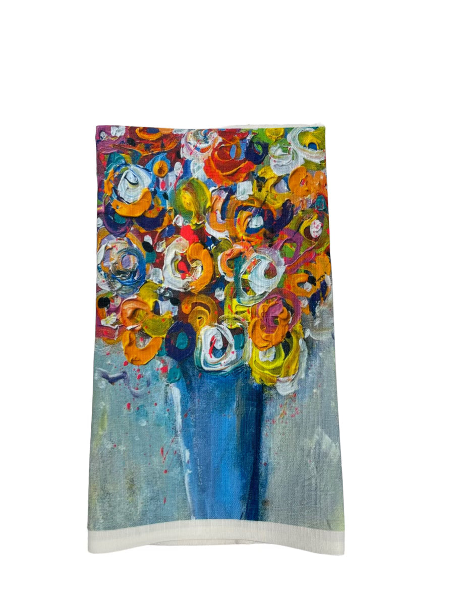 Floral tea towel by Tracee Gentry Matthews, second view