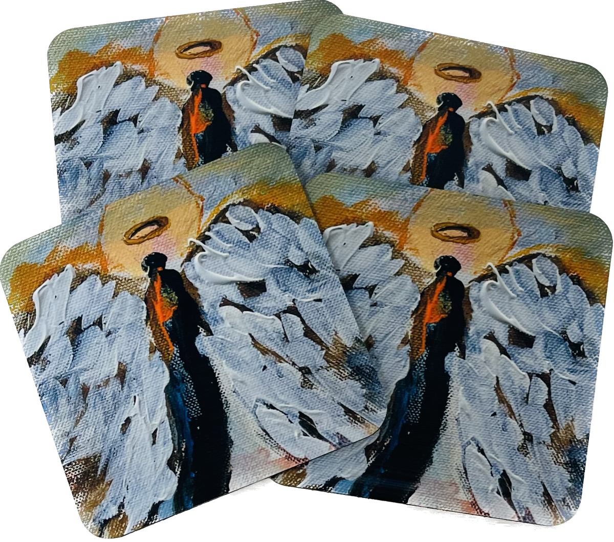 Angel coasters, set of 4, by Tracee Gentry Matthews