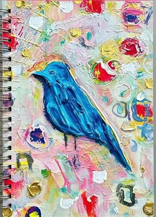 Bluebird art notebook by Tracee Gentry Matthews, front cover