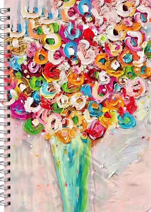 Flower Bouquet art notebook by Tracee Gentry Matthews, front cover