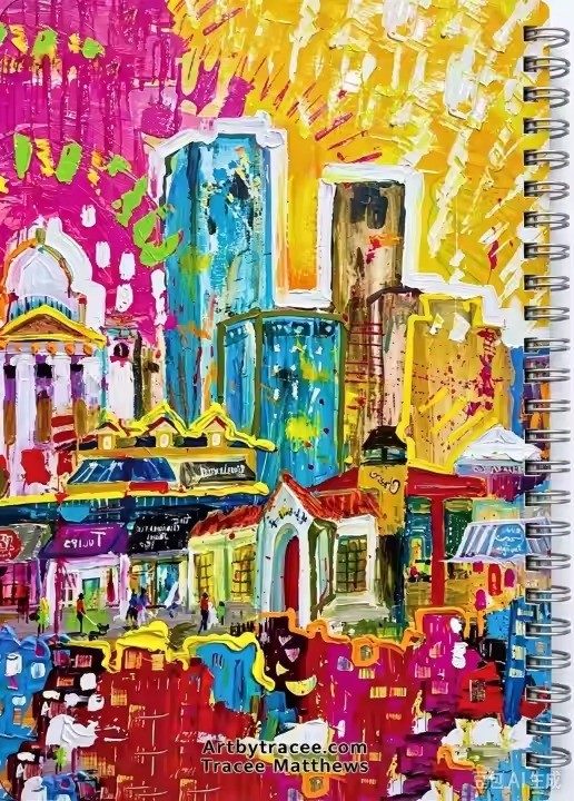 Little Rock Heights art notebook by Tracee Gentry Matthews, back cover with artbytracee.com