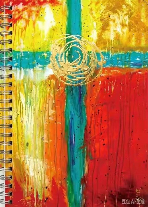 Cross art notebook by Tracee Gentry Matthews, front cover