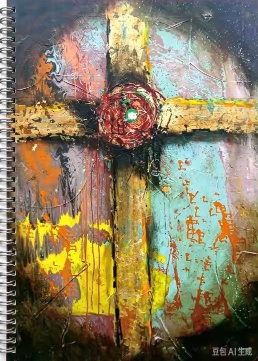 Rustic Cross art notebook by Tracee Gentry Matthews, front cover
