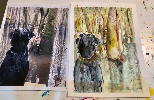 Commissioned watercolor sketch by Tracee Gentry Matthews, #33