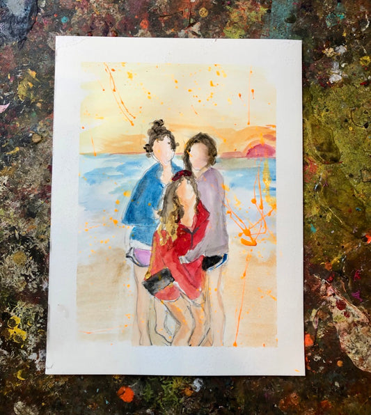Commissioned watercolor sketch by Tracee Gentry Matthews, #17