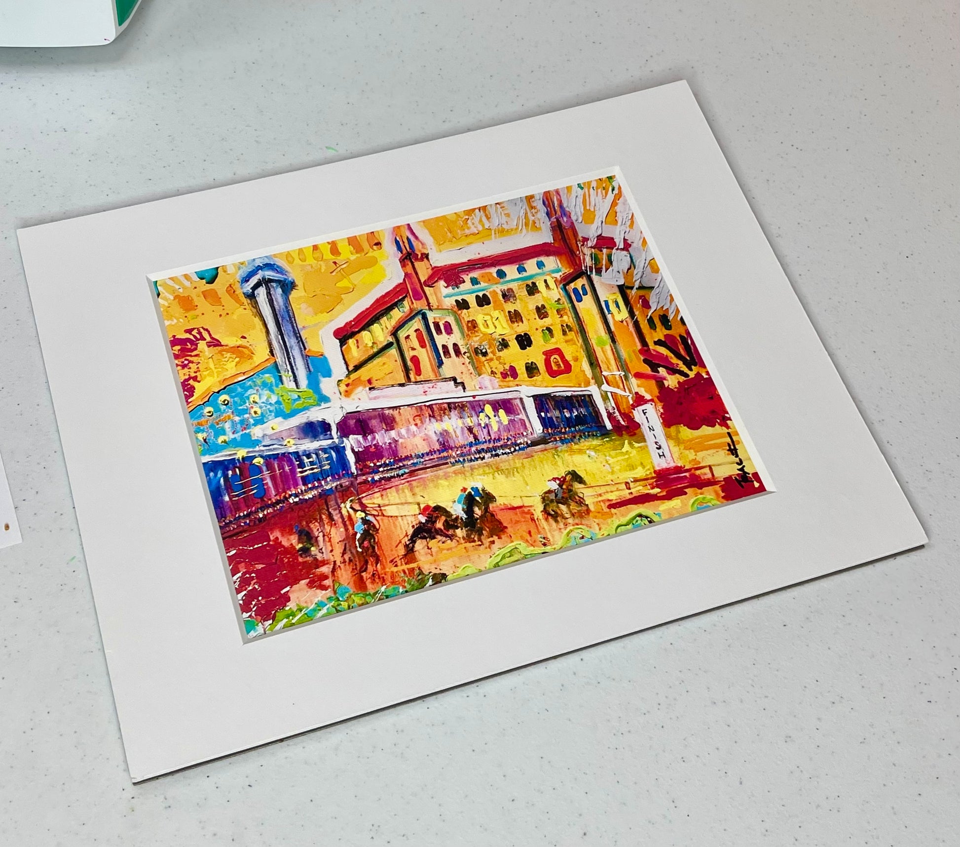Hot Springs Oaklawn matted canvas print by Tracee Gentry Matthews, second view