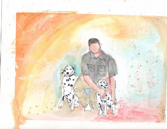 Commissioned watercolor sketch by Tracee Gentry Matthews, #16