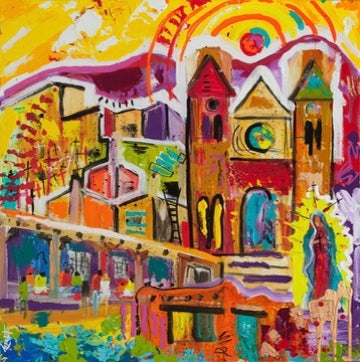 Santa Fe, New Mexico painting by Tracee Gentry Matthews, sold