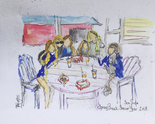 Commissioned watercolor sketch by Tracee Gentry Matthews, #24
