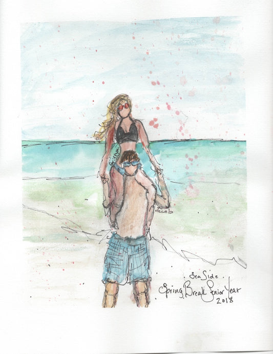 Commissioned watercolor sketch by Tracee Gentry Matthews, #23