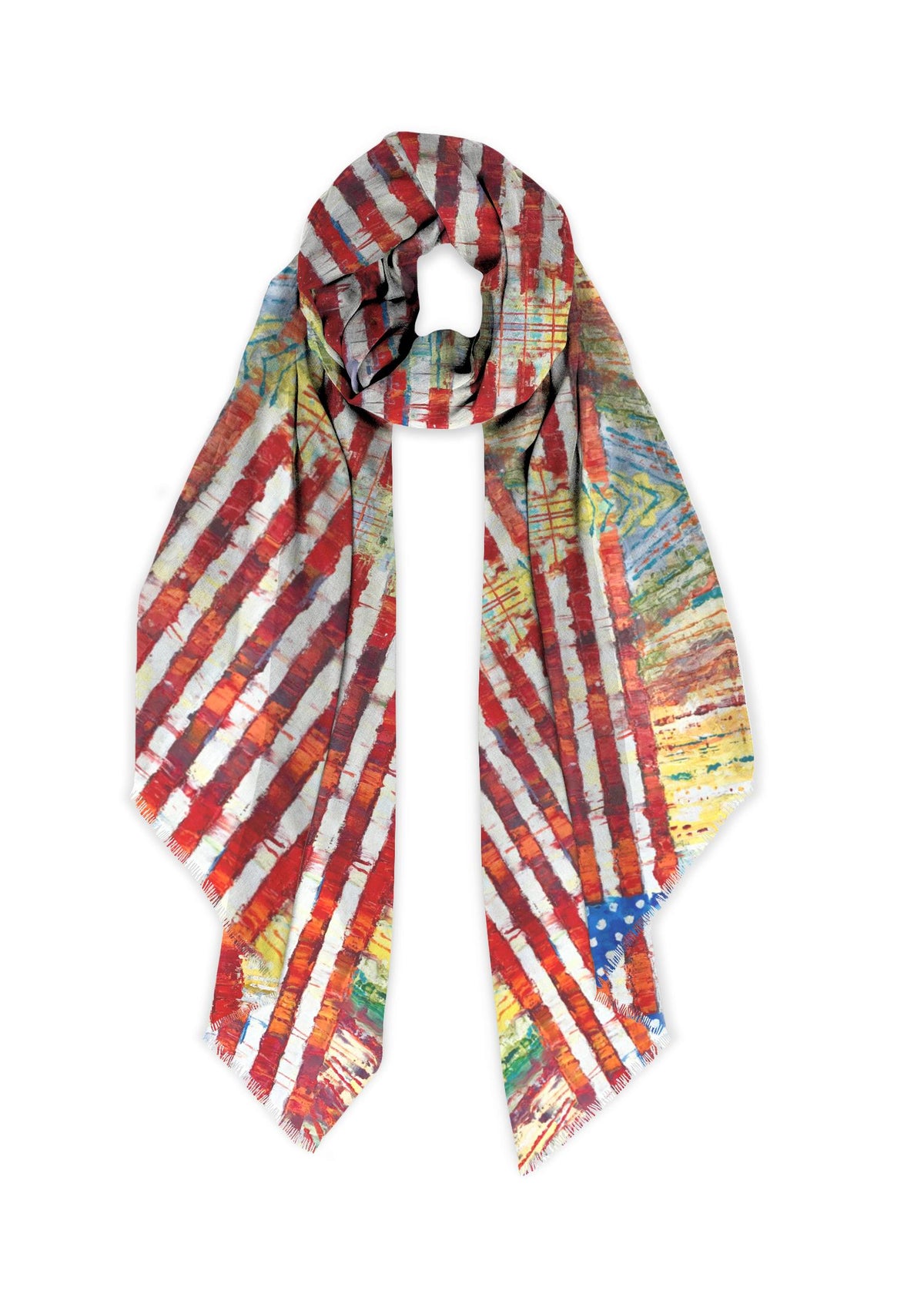Patrick art scarf printed from an original painting by Tracee Gentry Matthews