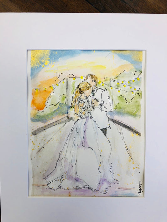 Commissioned watercolor sketch by Tracee Gentry Matthews, #4