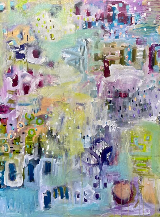 Love Is in the Air, 40x30 inch large original painting by Tracee Gentry Matthews