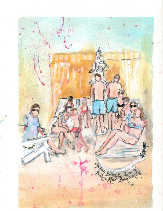 Commissioned watercolor sketch by Tracee Gentry Matthews, #15