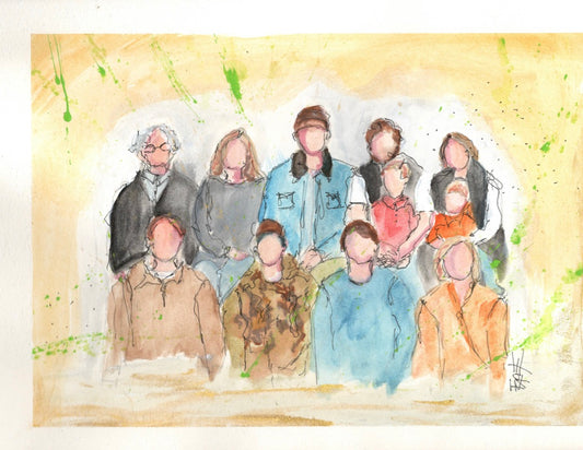 Commissioned watercolor sketch by Tracee Gentry Matthews, #30