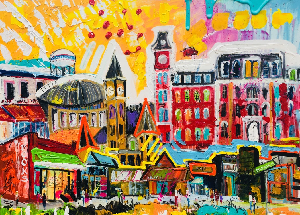 University of Arkansas and Bentonville graduation gift painting by Tracee Gentry Matthews, sold