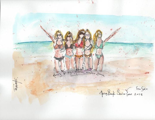 Commissioned watercolor sketch by Tracee Gentry Matthews, #6