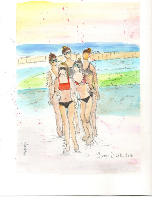 Commissioned watercolor sketch by Tracee Gentry Matthews, #20