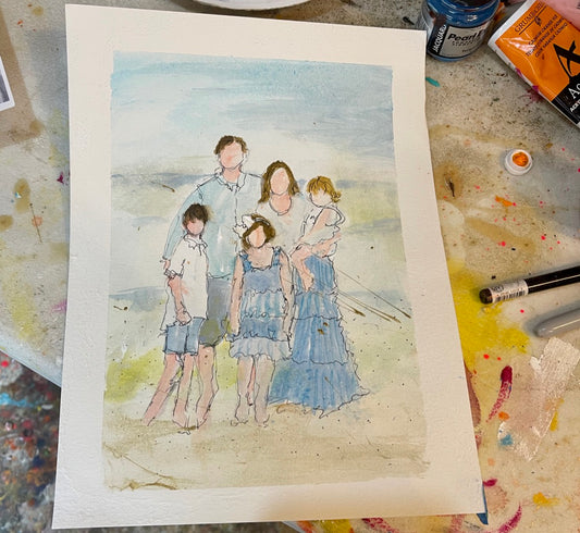 Commissioned watercolor sketch by Tracee Gentry Matthews, #31