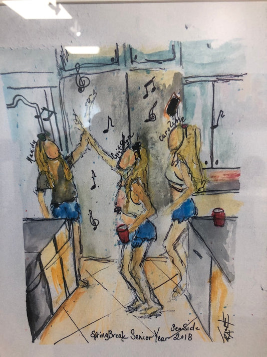 Commissioned watercolor sketch by Tracee Gentry Matthews, #9