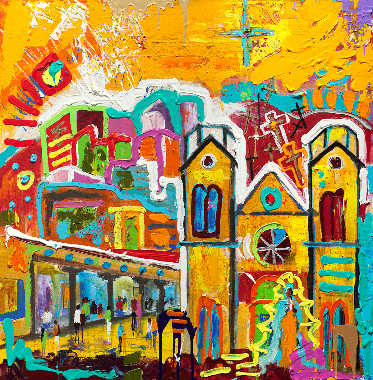Santa Fe painting by Tracee Gentry Matthews, sold
