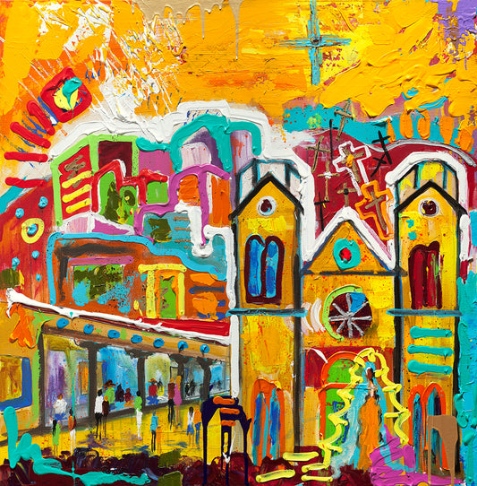Santa Fe painting by Tracee Gentry Matthews, sold